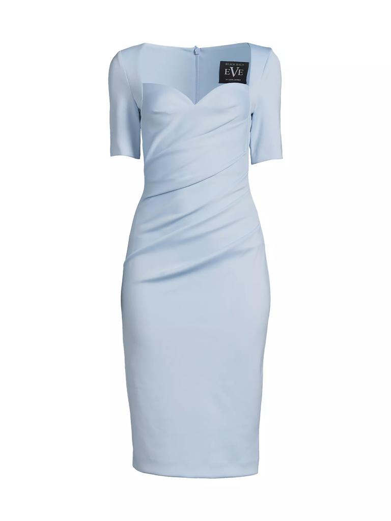Black Halo Amandalee Draped Cocktail Dress