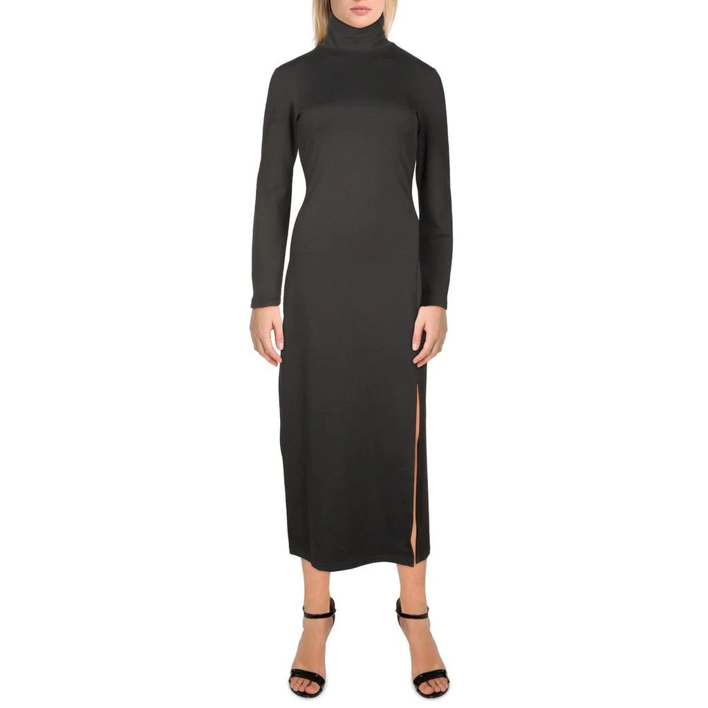 Susana Monaco Womens Knit Mock Neck Maxi Dress 3