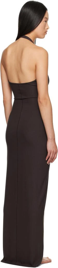 SKIMS Purple Soft Lounge Deep Plunge Halter Maxi Dress 3