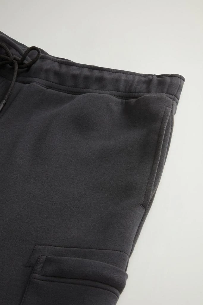 Woolrich Cotton Blend Fleece Pants with Logo - Men - Black 6