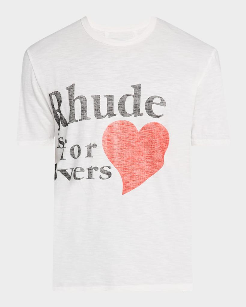 Rhude Men's Lovers Cotton Slub Graphic T-Shirt
