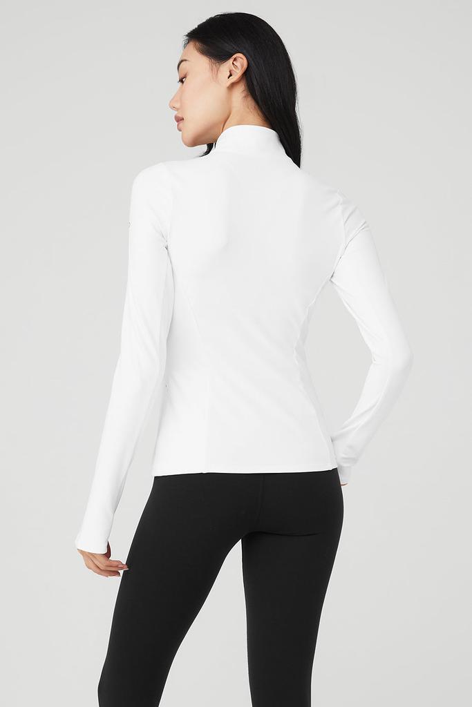 Alo Alosoft 1/2 Zip Rapid Pullover - White - Hoodies - Free