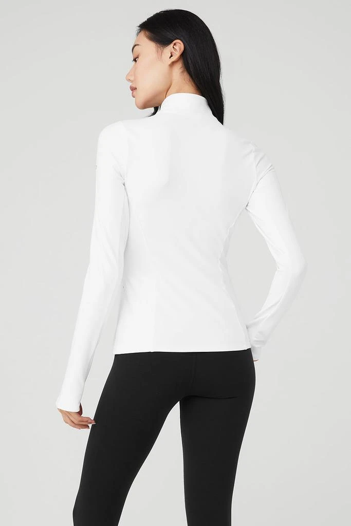 Alo Yoga Alosoft 1/2 Zip Rapid Pullover - White 3