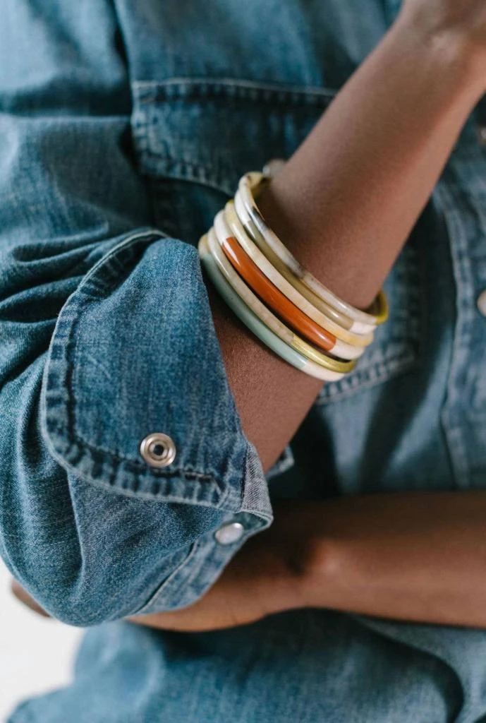 Sunshine Tienda Sunshine Tienda - Women
s Autumn Metallic Bangle Set 3