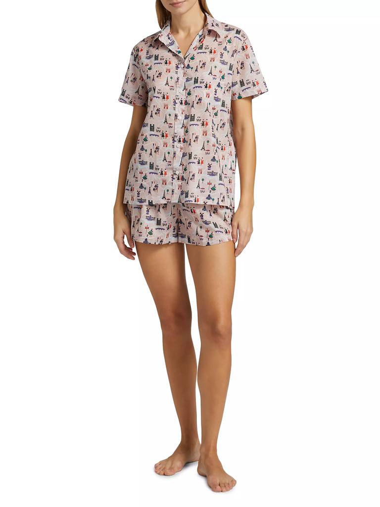 Pour Les Femmes Paris Cotton Short Pajamas