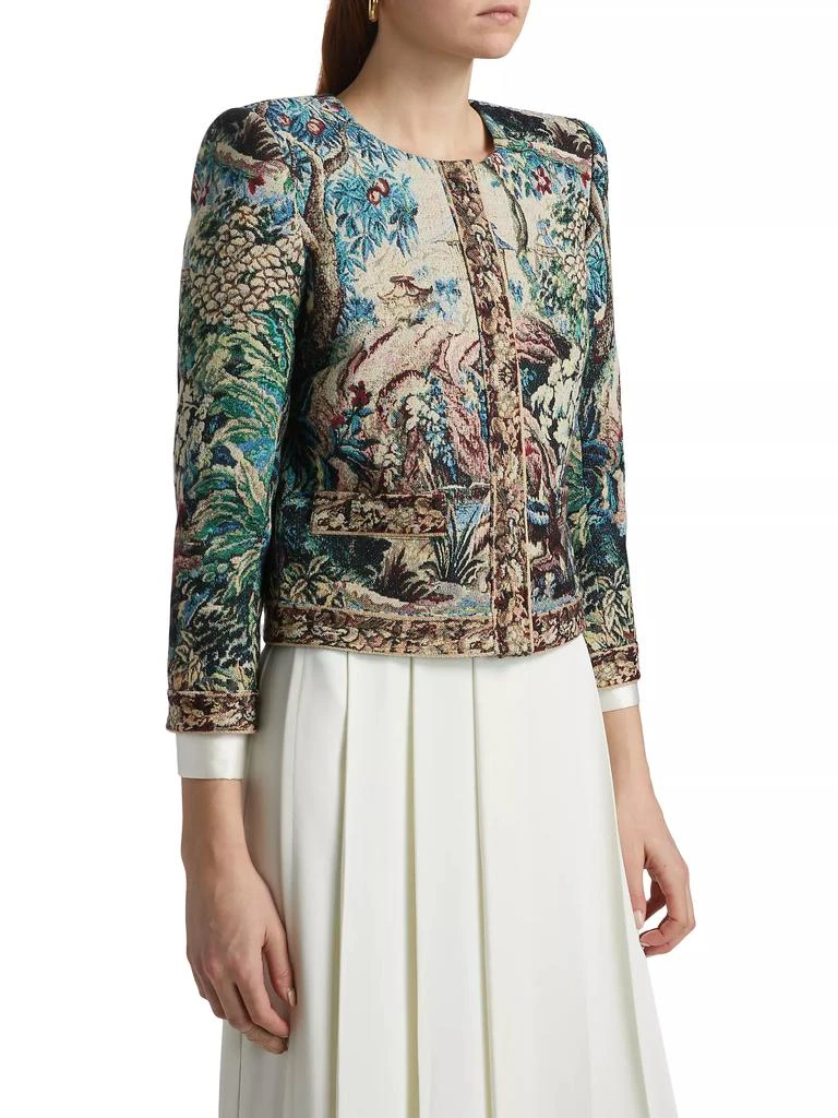 L'Agence Lian Cotton-Blend Collarless Jacket 4