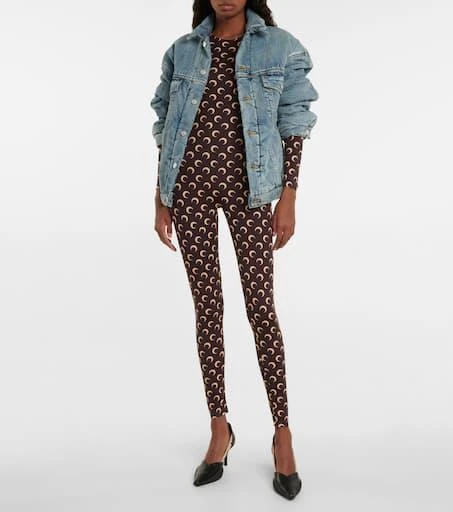 MARINE SERRE Printed stretch-jersey jumpsuit 2