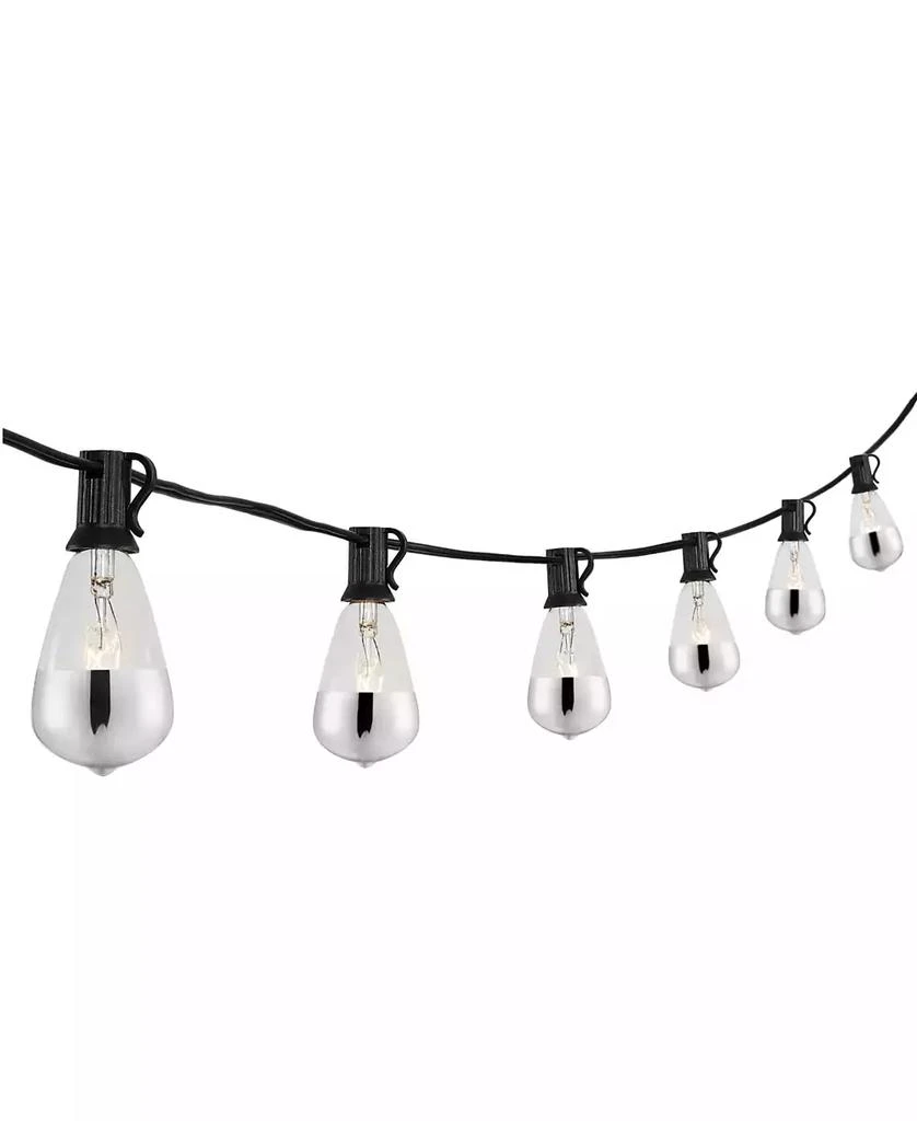 JONATHAN Y 10-Light Indoor and Outdoor Rustic Industrial Incandescent C7 Half-Chrome Bulb String Lights 2
