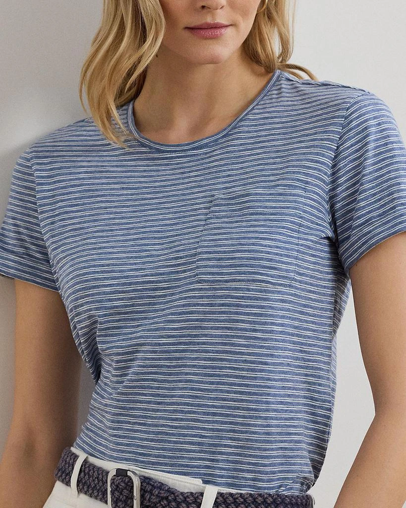 Ralph Lauren Striped Cotton Slub Jersey Pocket Tee 4