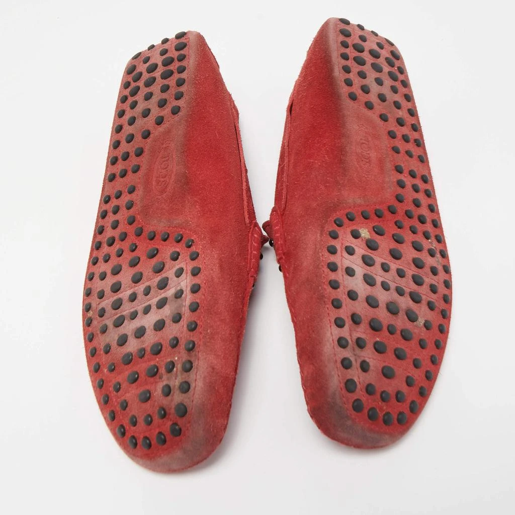 Tod's Tod's by Ferrari Red Suede Penny Loafers Size 42 6