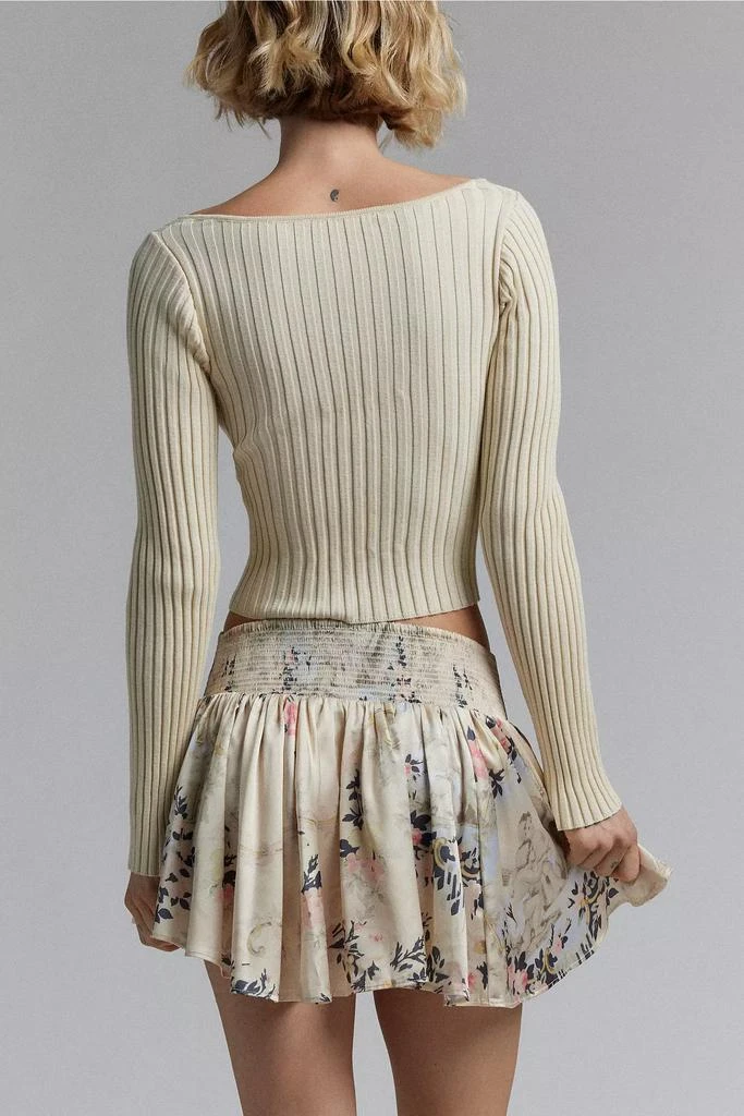 Kimchi Blue Kimchi Blue Eliza Satin Drop Waist Mini Skirt 4