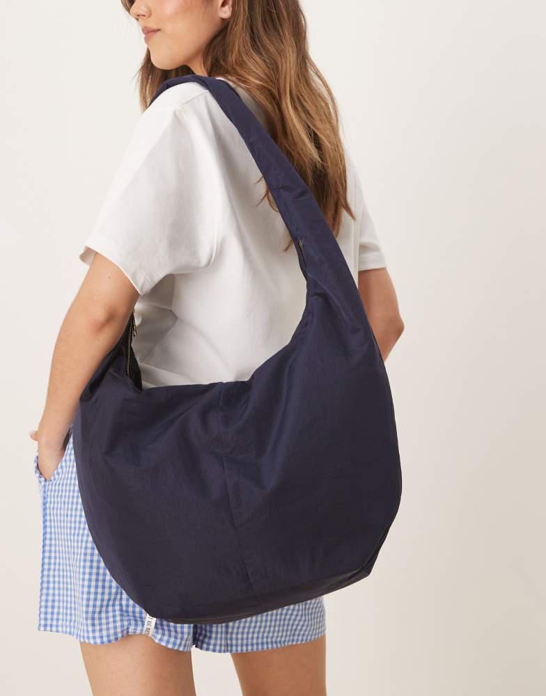 ASOS ASOS DESIGN large slouchy sling tote bag in navy
