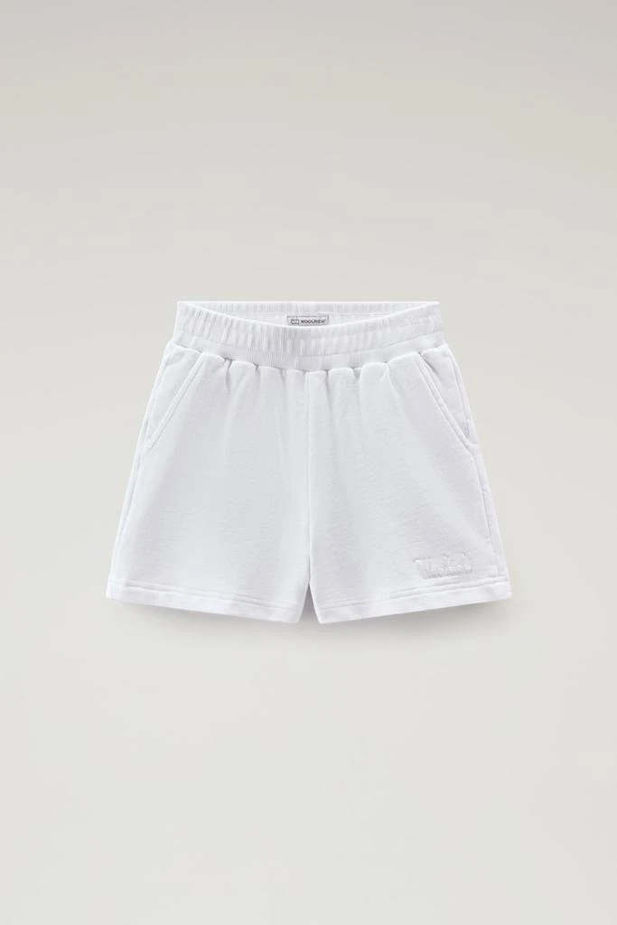 Woolrich Girls' Pure Cotton Fleece Shorts - Girls - White 1