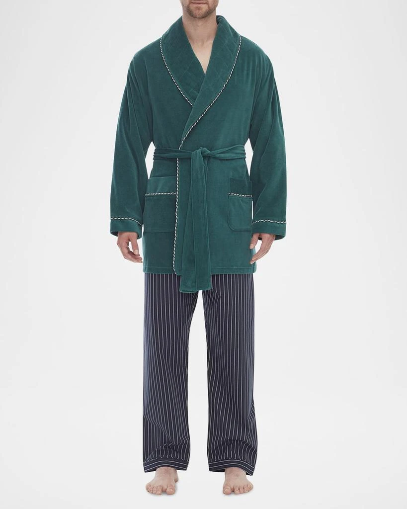 Majestic International Men's Velour Smoking Jacket 2