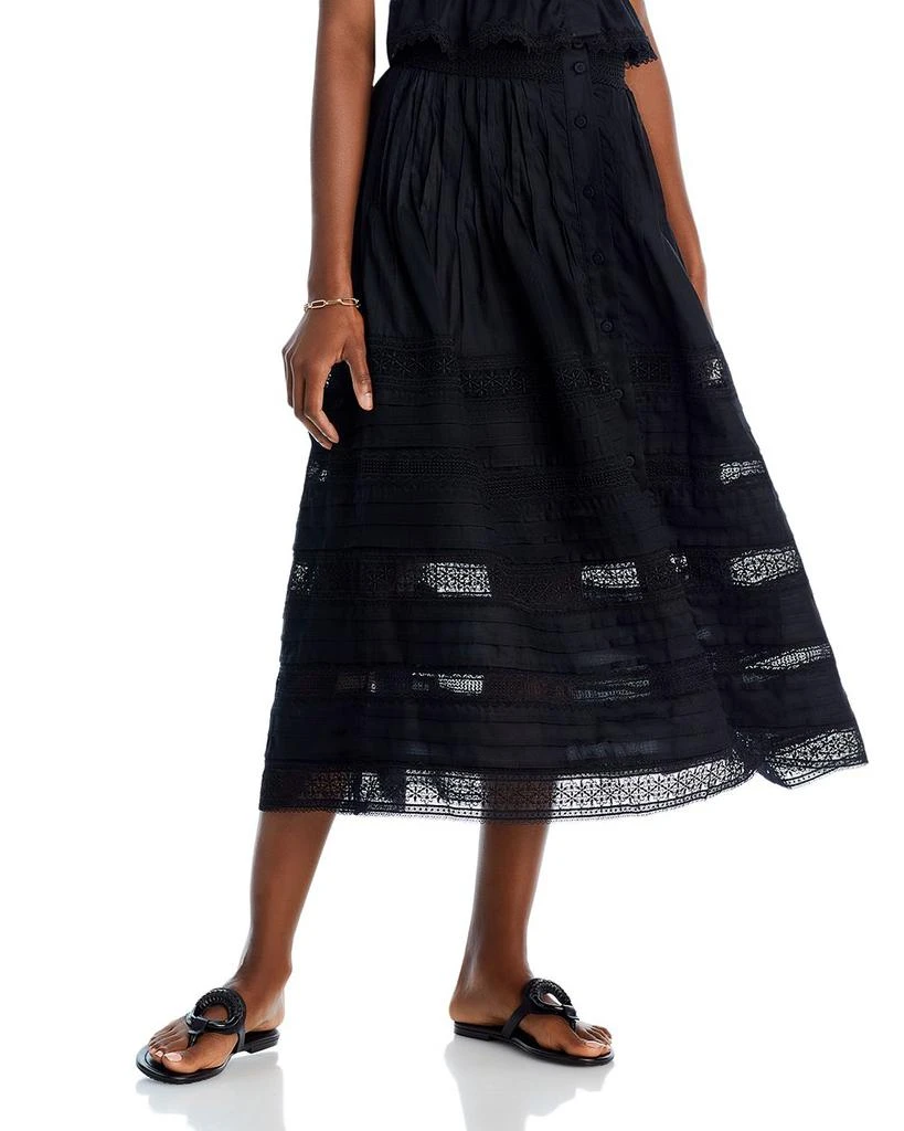 Waimari Camila Tiered Lace Midi Skirt 1