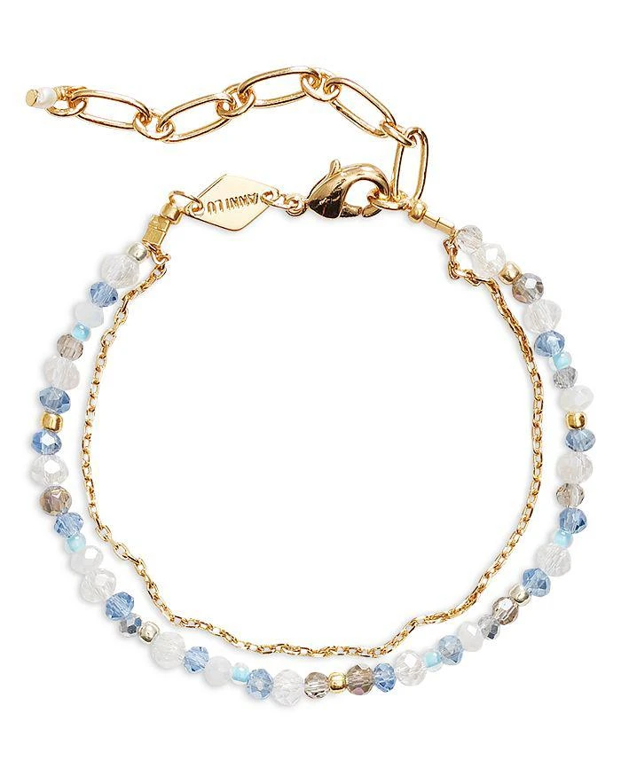 ANNI LU Silver Lining Bead & Chain Bracelet in 18K Gold Plated 1