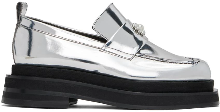 Simone Rocha Silver Heart Toe Platform Loafers 1