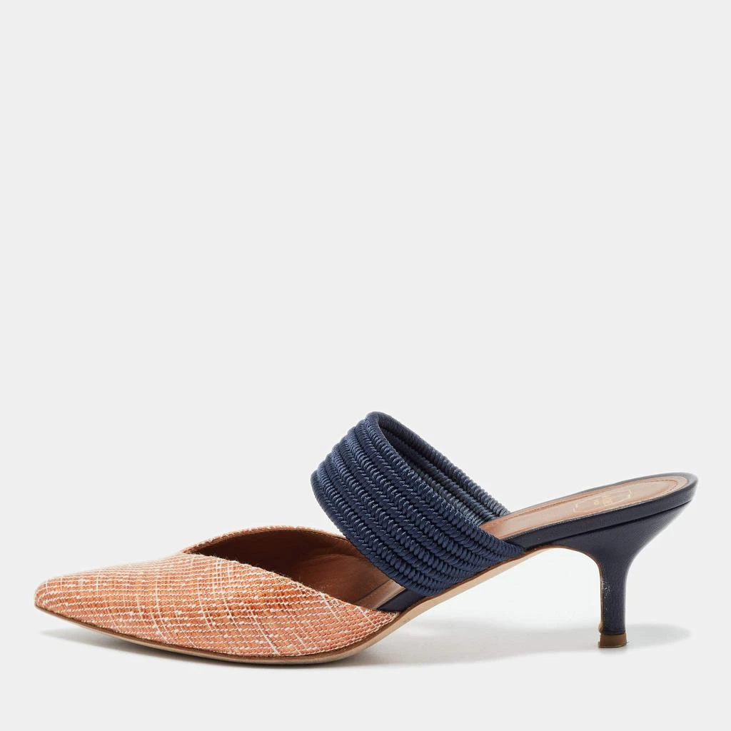 Malone Souliers Malone Souliers Orange Raffia Maisie Mules Size 39 1