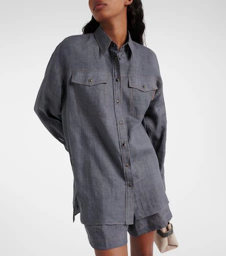 Brunello Cucinelli Oversized linen shirt 6