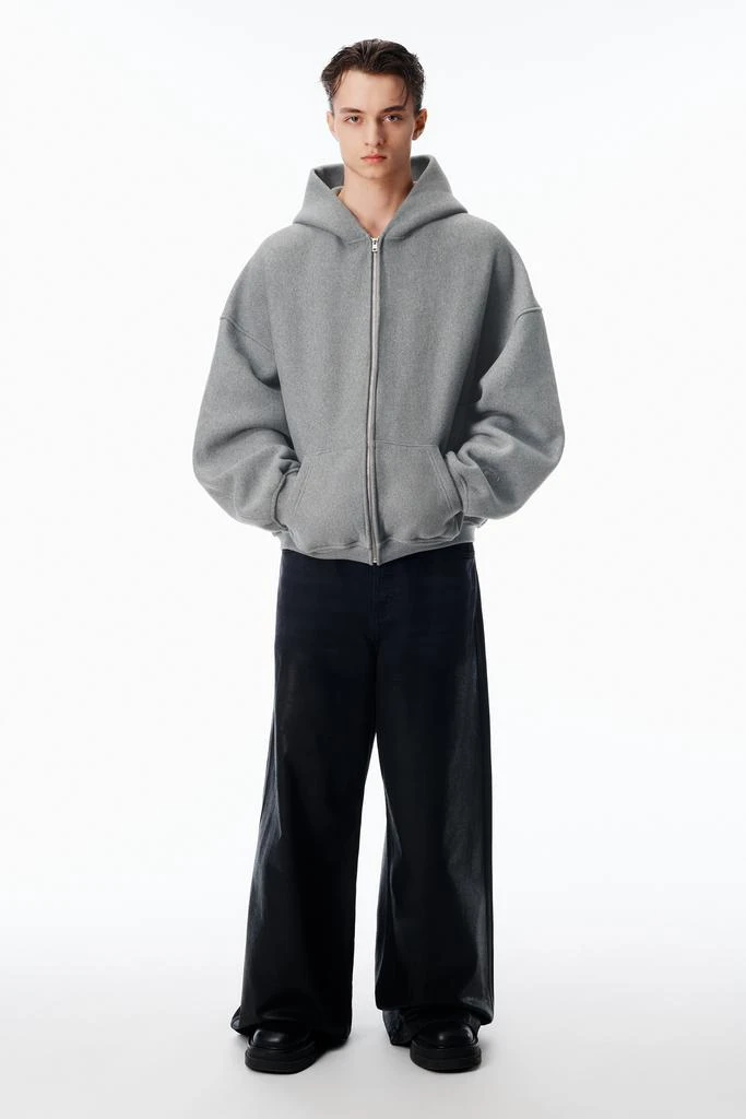 Alexander Wang STAR ZIP UP HOODIE IN DENSE FLEECE 5