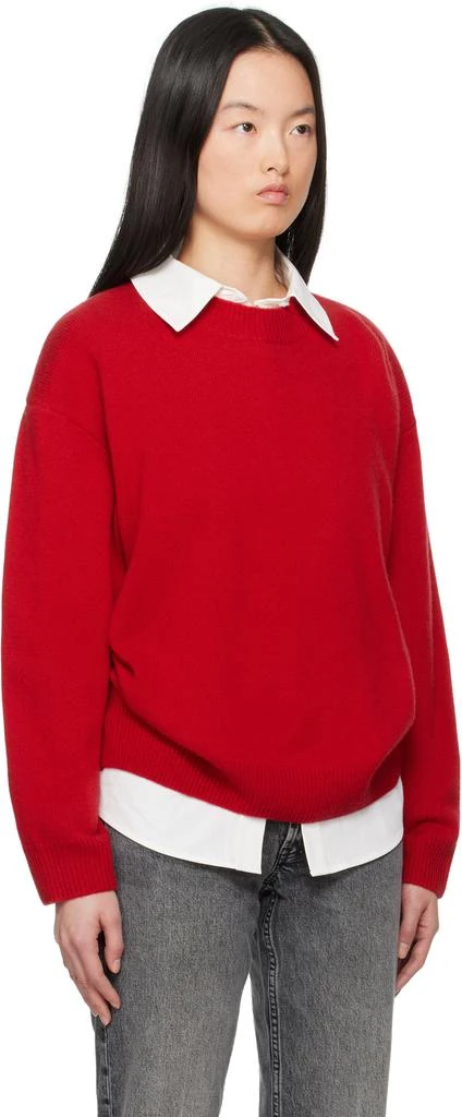 ANINE BING Red Lee Crew Sweater 2