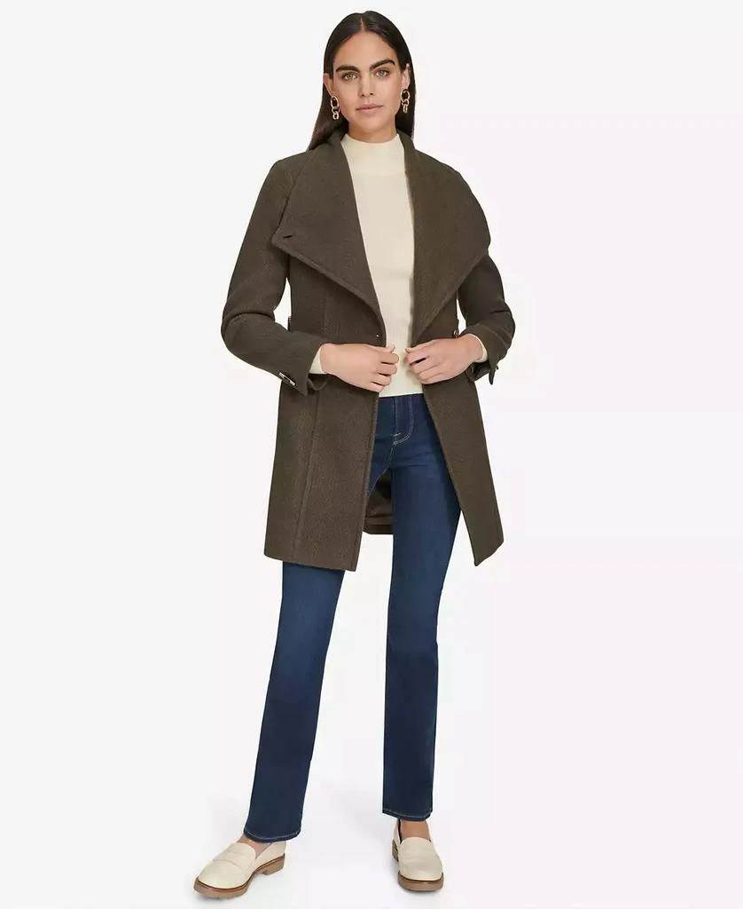 Calvin Klein Womens Asymmetrical Belted Wrap Coat, Created for Macys 7