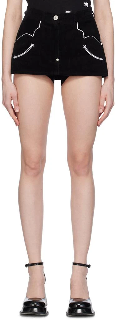 pushBUTTON Black Micro Skort 1