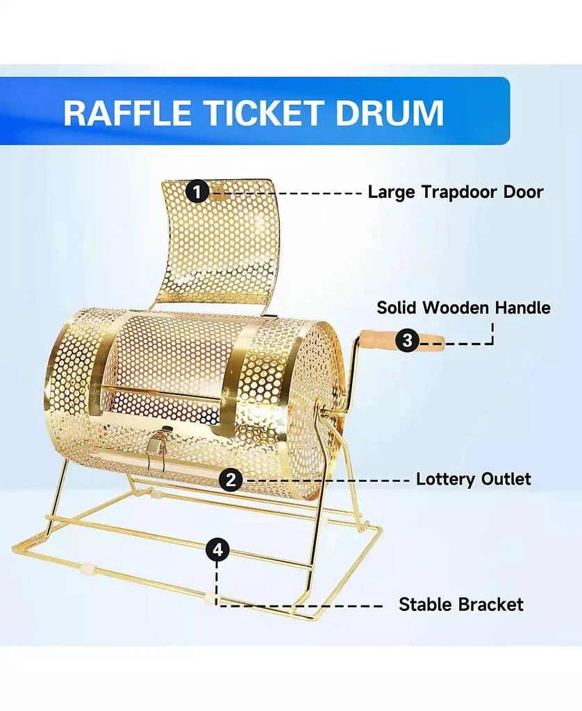 GSE Games
Sports Expert Raffle Drum,X-Large Brass Raffle Ticket Spinning Cage, Holds 15,000 Tickets or 500 Ping Pong Balls 3