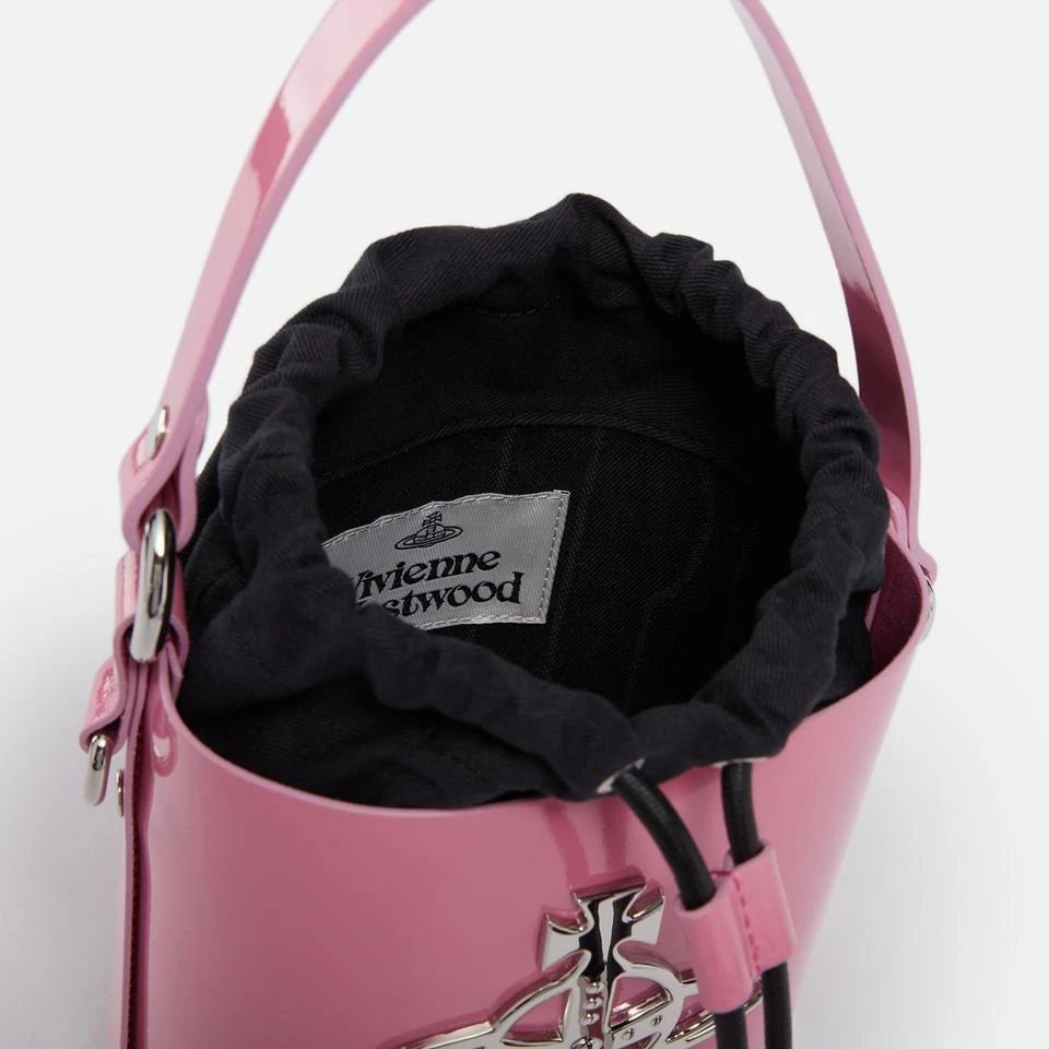 Vivienne Westwood Vivienne Westwood Daisy Small Patent-Leather Bucket Bag 5