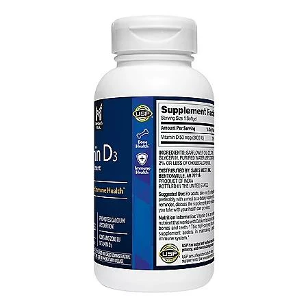 Member's Mark Member's Mark Vitamin D3, 50 mcg, 400 ct. 4