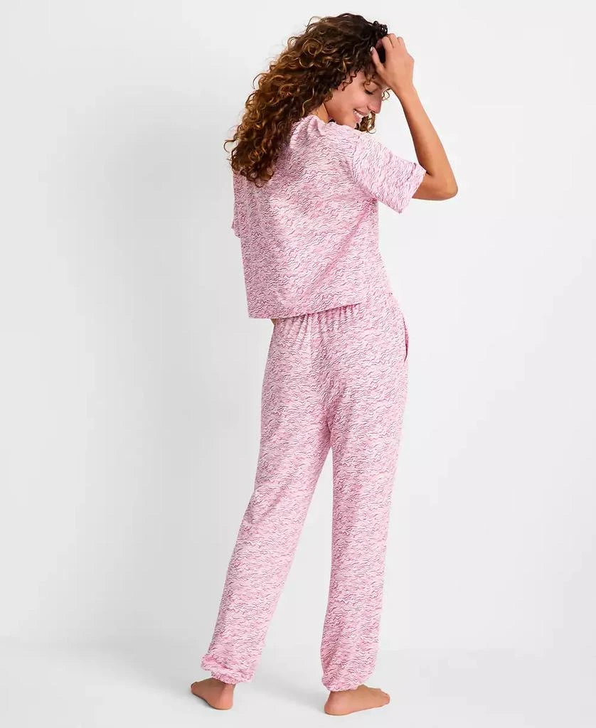 State of Day Women's 2-Piece Short-Sleeve T-Shirt and Joggers Pajama Set, Macy's Exclusive 3