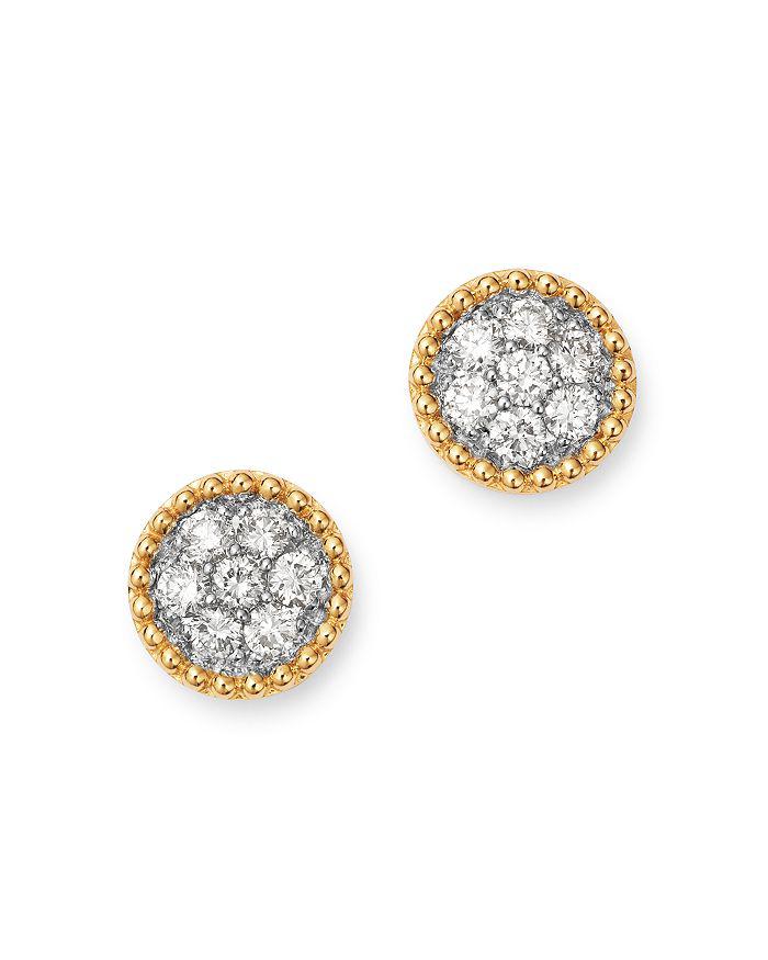 Bloomingdale's Cluster Diamond Milgrain Stud Earrings in 14K Yellow Gold, 0.60 ct. t.w. - 100% Exclusive