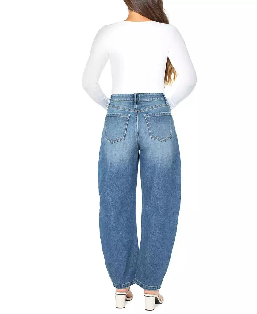 Celebrity Pink Juniors' High-Rise Barrel-Leg Jeans 2