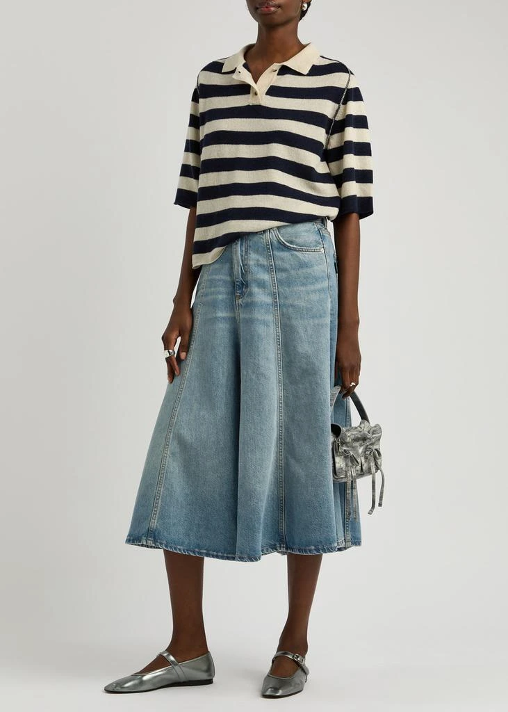 HAIKURE Serenity panelled denim midi skirt 4