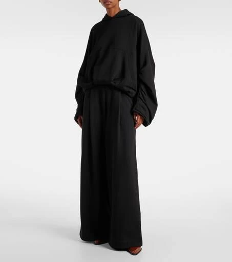 Dries Van Noten Oversized draped cotton jersey hoodie 8