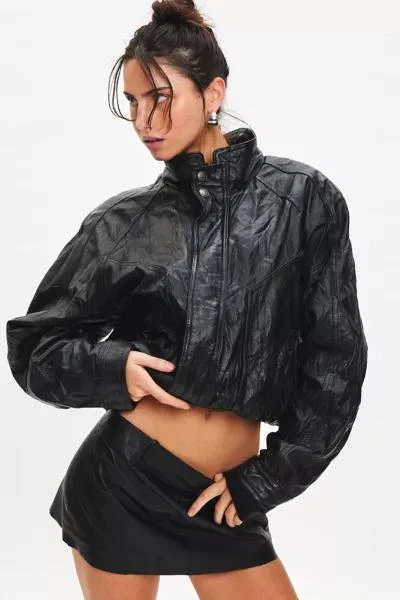 Urban Renewal Urban Renewal Vintage Leather Bomber Jacket 4