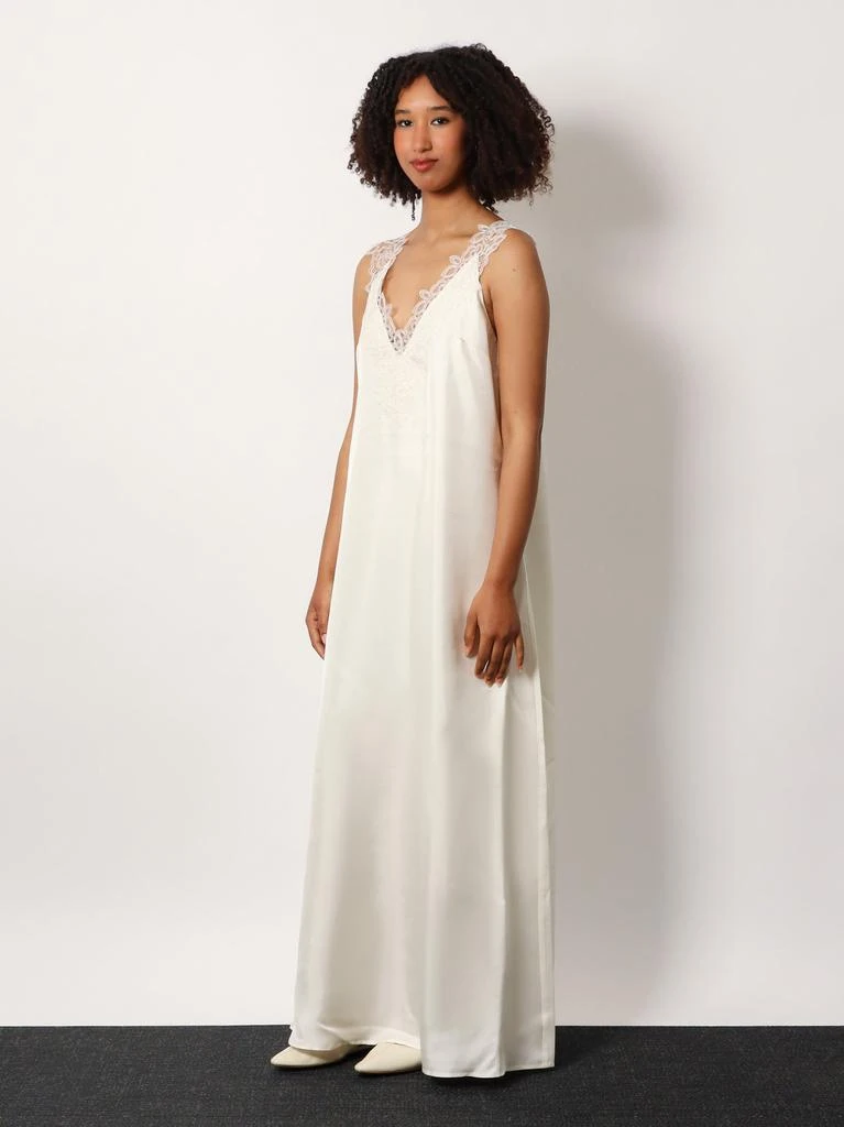 Rohe Long silk dress with lace details 2