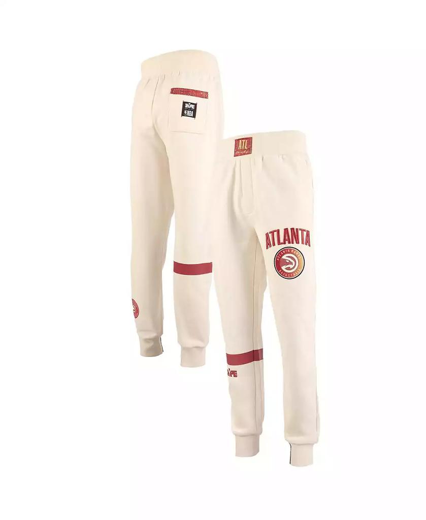 Two Hype x NBA Men's Cream Atlanta Hawks Culture Hoops Collection Premium Jogger Pants