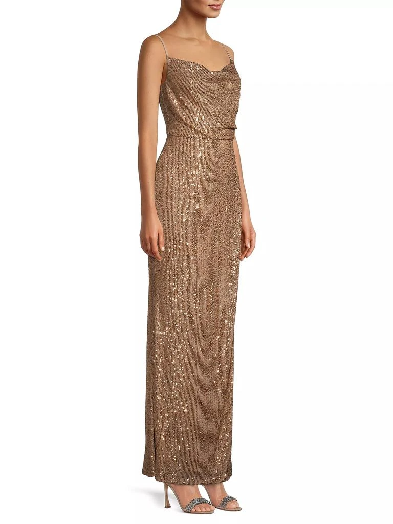 Laundry by Shelli Segal Sequined Cowlneck Gown 4