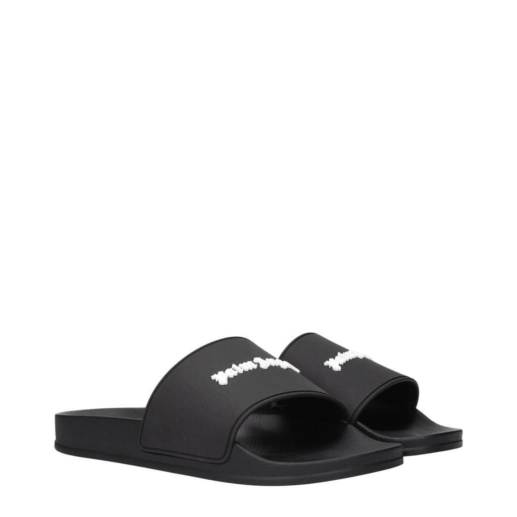 Palm Angels Palm Angels Black Cotton Slippers 2