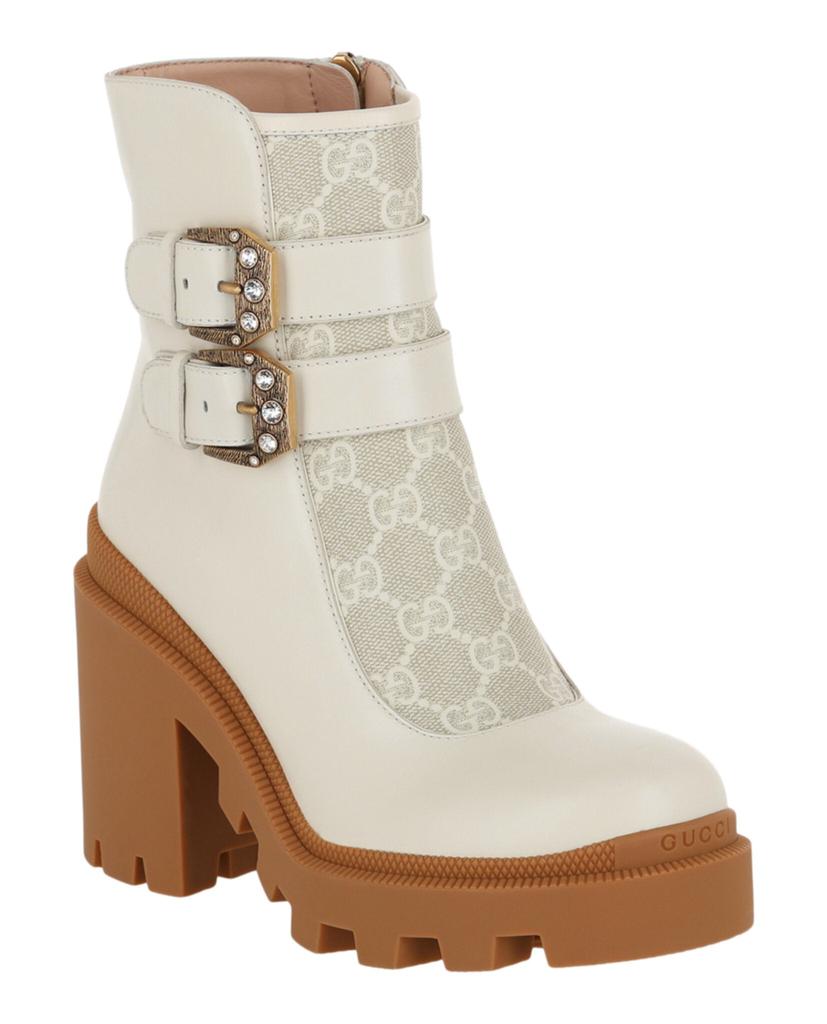 Gucci GG Supreme Ankle Accent Ankle Boots