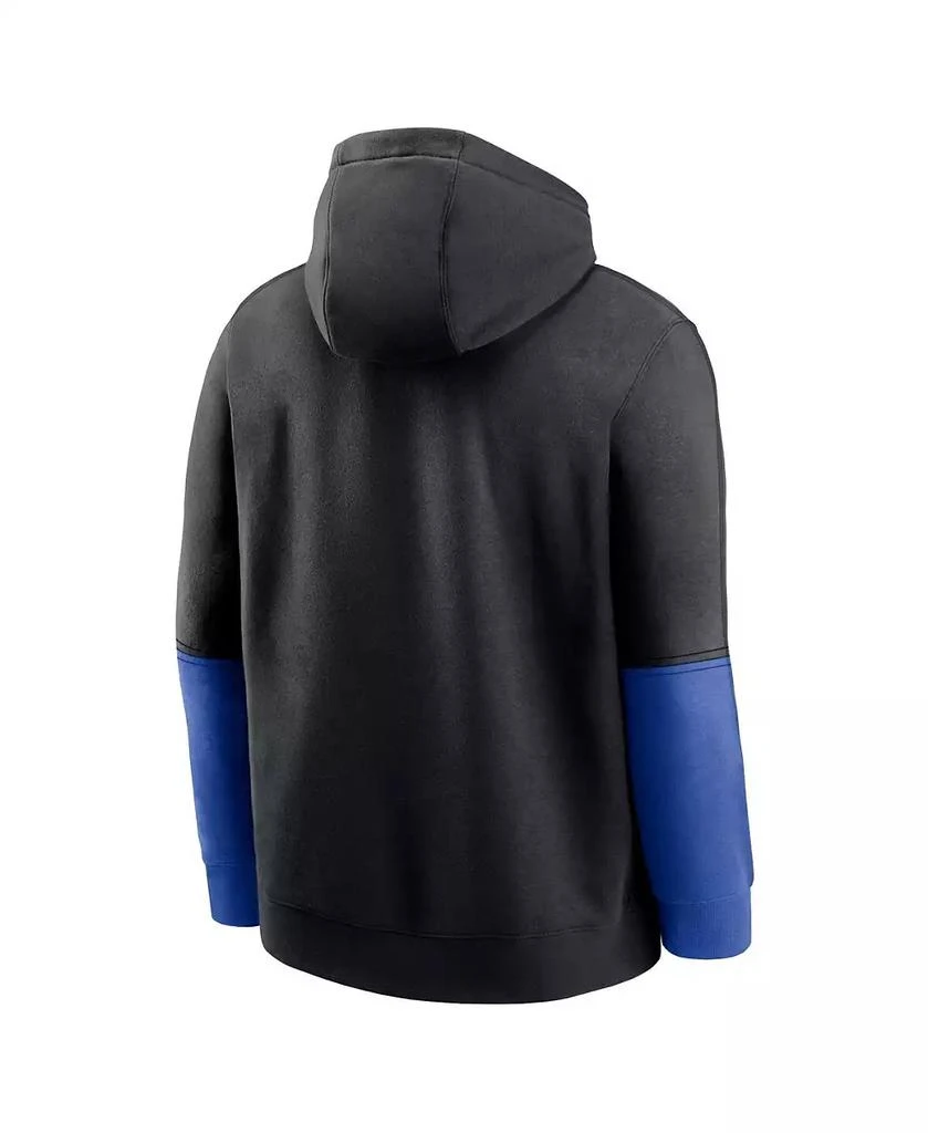 NIKE Men's Black/Royal Duke Blue Devils 2024 Sideline Club Pullover Hoodie 2