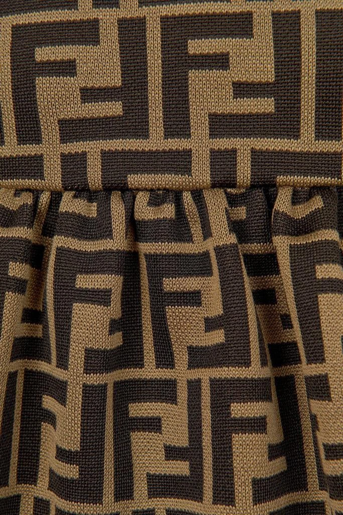Fendi Fendi Baby Girls FF Logo Dress in Brown 8