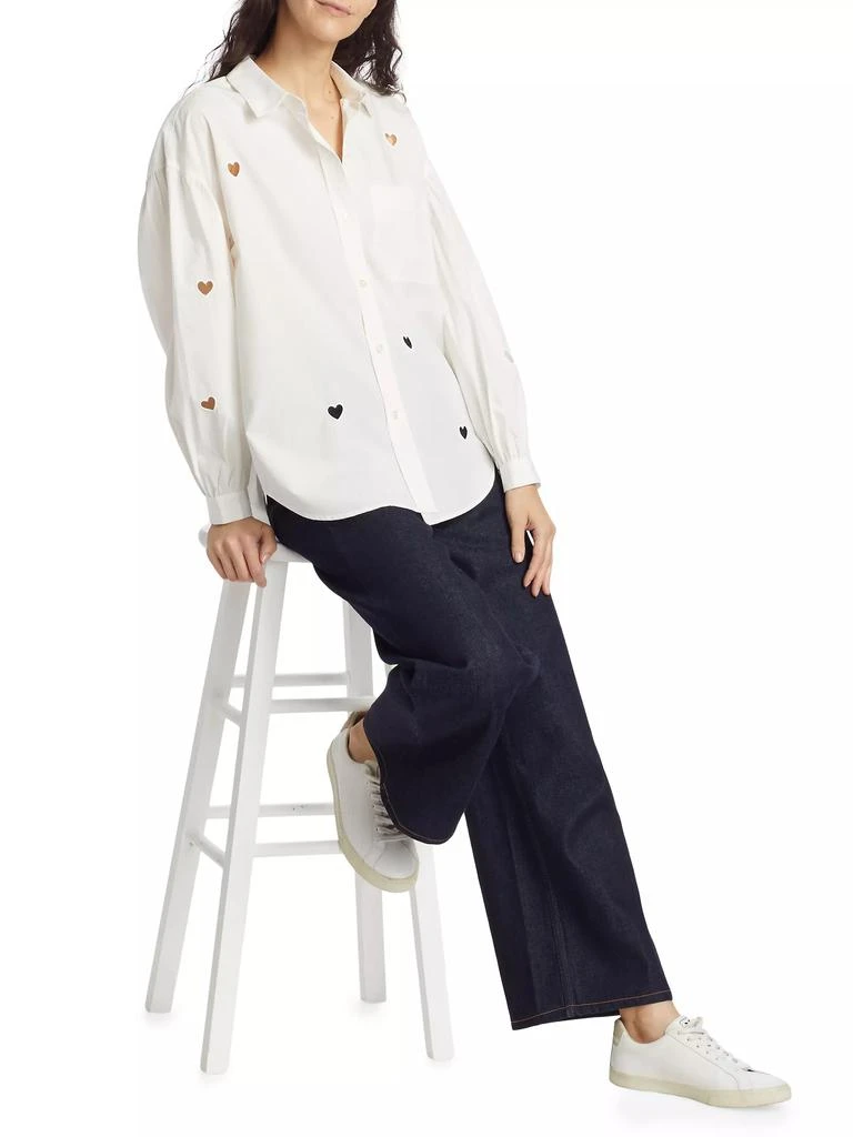 Rails Janae Cotton-Blend Heart Cut-Out Shirt 2