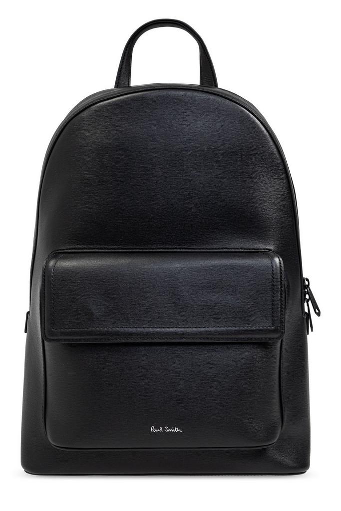 Shop Black Embossed Leather Backpack on Sale at BeyondStyle