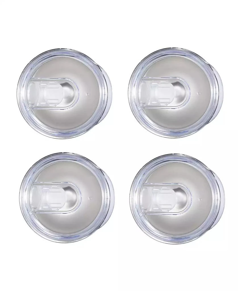 Cambridge Silversmiths 12 Oz Black Terzo Stainless Steel Wine Tumblers, Set of 4 4