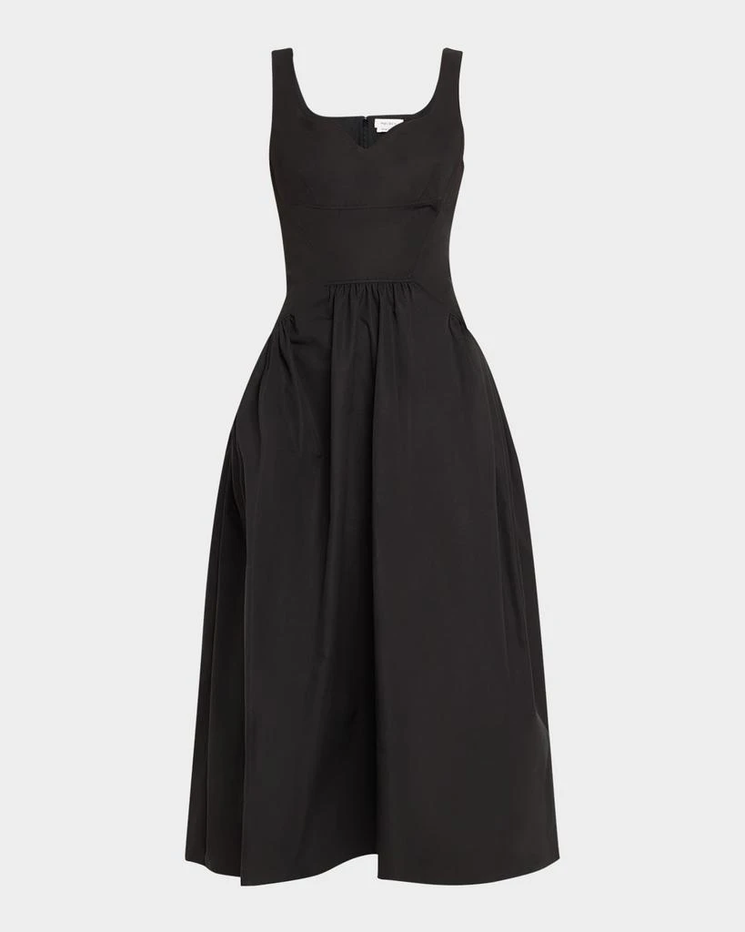 McQueen Sweetheart Sleeveless Fit-&-Flare Midi Dress 1