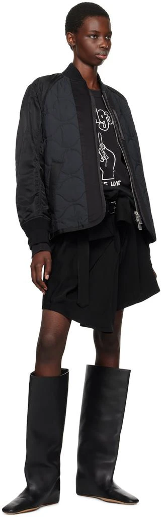Sacai Black & Navy Quilted Bomber Jacket 4
