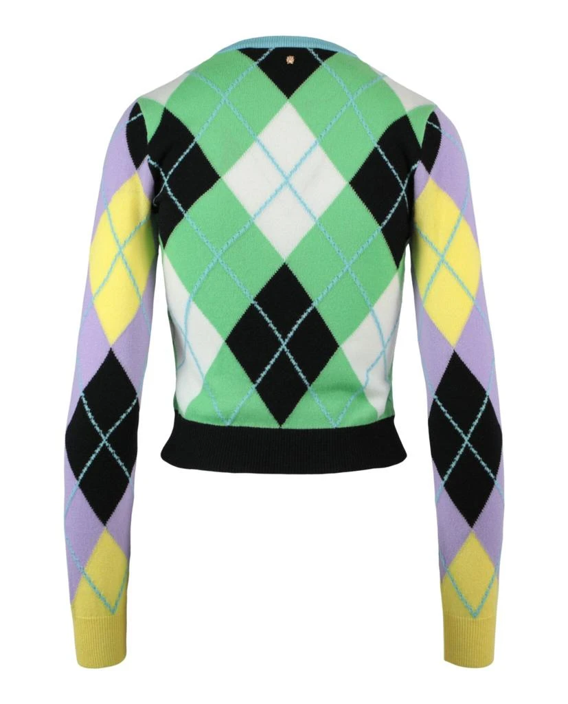 Versace Argyle Patterned Cashmere Sweater 2