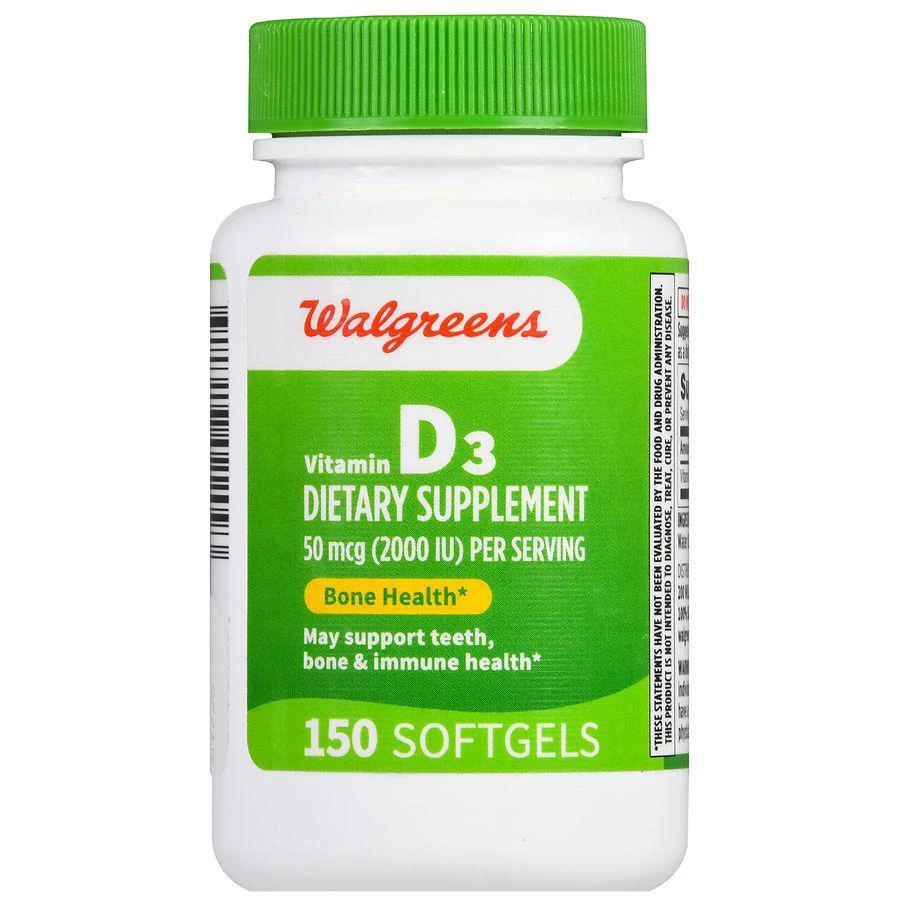 Walgreens Vitamin D3 50 mcg Softgels 2